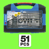Set of 51 pieces (Metal drills, wood drills , bits) Set of 51 pieces (Metal drills, wood drills , bits)