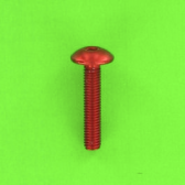 Blister pack of 8 Hex Socket Large Round Head Screws, P60 OA Aluminium, Red Blister pack of 8 Hex Socket Large Round Head Screws, P60 OA Aluminium, Red