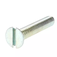 TF M6X16 Acier 8.8 Zingué Blanc DIN 963A