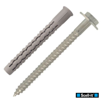 Cheville Nylon Longue Expansion 10X100 avec TH Embase Acier