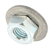 Écrou Hexagonal M10 Acier Zingué Blanc Combiné avec Rondelle Conique