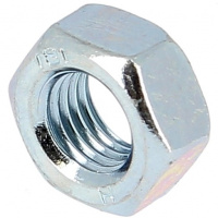 Écrou Hu M7 Pas 150 Acier Zingué Blanc DIN 934