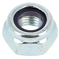 Écrou Nylstop M24 Pas 150 Acier Zingué Blanc DIN 985