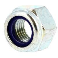 Écrou Nylstop Haut M4 Acier Zingué Blanc DIN 982