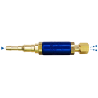 Raccord Anti Retour Stop Feu Oxygène pour Chalumeau Soudeur ROC0 - Écrou 12X100 D - Douille 6,3X12 - Livré avec Colliers