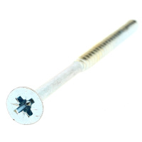 VBA TF Pozidriv 5X90 Acier Zingué Blanc Filetage Partiel