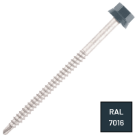 Vis Autoperceuse Zamatop Bois Tête Hexagonale 12 Ø 6.3X100 Laqué RAL 7016