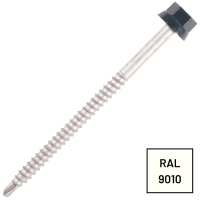 Vis Autoperceuse Zamatop Bois Tête Hexagonale 12 Ø 6.3X100 Laqué RAL 9010