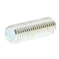 Vis Sans Tête Fendue Plat M4X3 Acier Zingué Blanc DIN 551