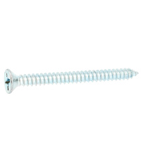 Vis Tôle TF Phillips 5.5X45 Acier Zingué Blanc DIN 7982C