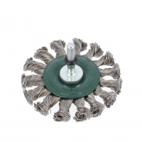 Brosse Circulaire Torsadée D75x12x6 Fil Inox Ondulé 0.30