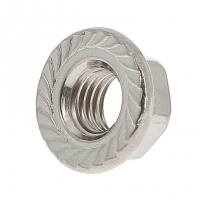 Écrou à Embase Crantée M12 Inox A4 DIN 6923