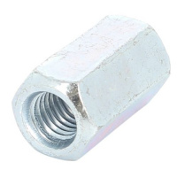 Écrou de Rallonge Hexagonal M10 3D Acier Zingué Blanc DIN 6334