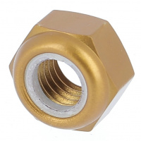 Blister de 5 Écrous Nylstop M8 Dural 2030 OA Or DIN 985