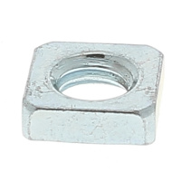 Écrou Carre M8 13X13X4 Acier Zingué Blanc DIN 562