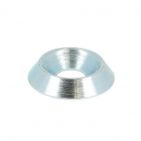 Solid Countersunk Washer, White Zinc Steel, NFE 27619