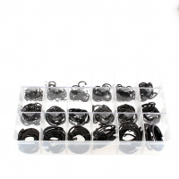 Pack of Assorted Internal Circlips, Black Steel, DIN 472