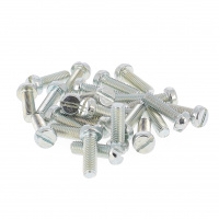 Sachet de 25 TC M3X12 Acier Zingué Blanc DIN 84