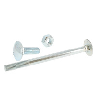 TRCC M7X40 Acier Zingué BlancDIN 603 + Écrou