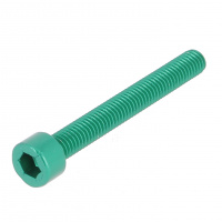 Blister de 5 TCHC M6X40 Alu P60 OA Vert DIN 912