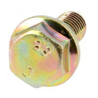 Hex Head, Toothed Flange, Yellow Zinc 8.8 Steel, DIN 6921