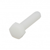 TH M10X70 Nylon PA6-6 Blanc Filetage Total