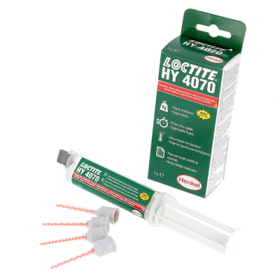 ADHESIF REPARATION LOCTITE 4070 SERINGUE 11G INCLUS 1 POUSSOIR ET 4 BUSES