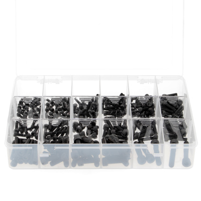 Coffret d'Assortiments 255 Vis à Tête Cylindrique Hexagonale Creuse Acier 12.9 Noir DIN 912