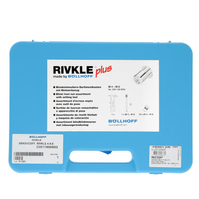 COFFRET RK07 TP MOLETE AVEC PINCE BRK01 + ASSORTIMENT EN M4-M5-M6