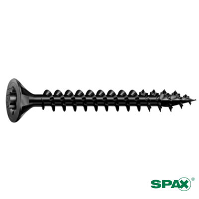 VBA SPAX TF T-STAR plus 4X35 Filetage Partiel Acier Noir BLAX avec Pointe 4CUT