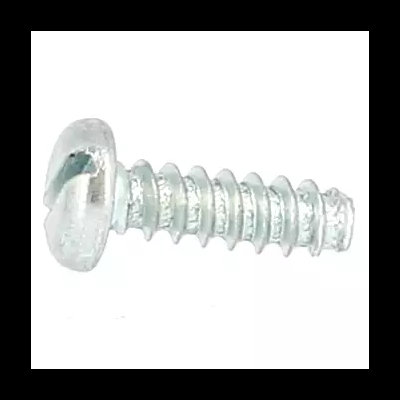 Vis Tôle Tête Cylindrique Large Fendue Acier Zingué Blanc Bout Plat DIN 7971F