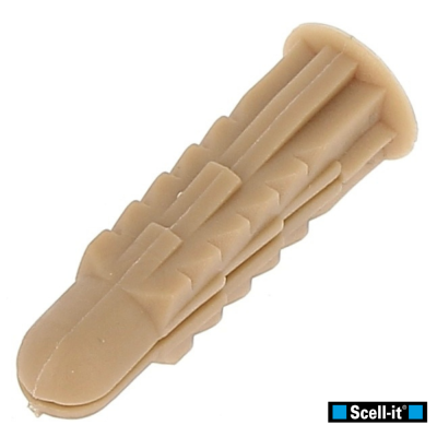 Cheville Polypropylène Multi-Matériaux 6X25 pour Vis Ø 3 à 5