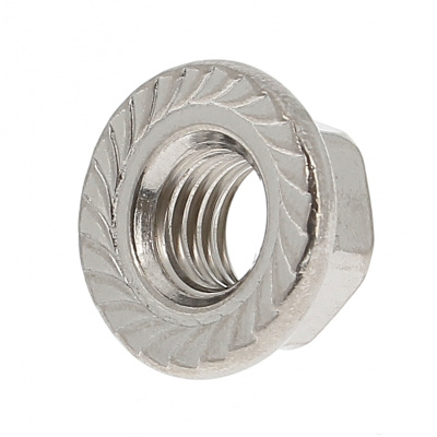 Slotted Flange Nut, A4 Stainless Steel, DIN 6923