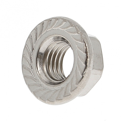 ECROU A EMBASE CRANTEE M5 INOX A4 DIN 6923