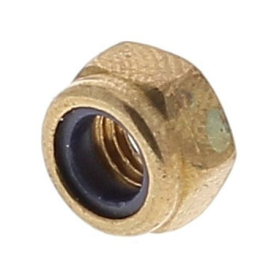 Nylstop Nut, Brass, DIN 985
