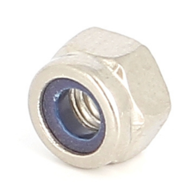 Nylstop Nut, Nickel-Plated Brass, DIN 985