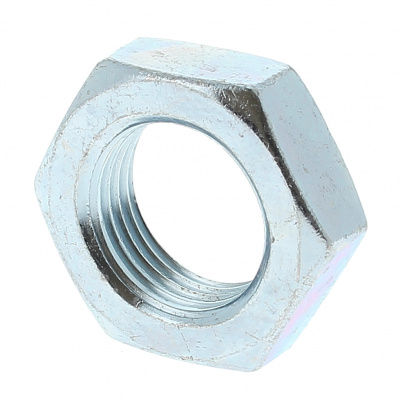 Thin Hex Nut, Hm, White Zinc Steel, DIN 439