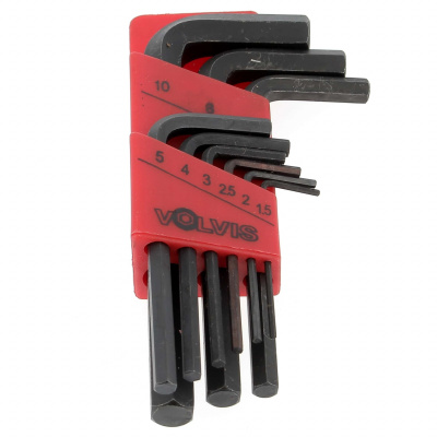 Set of 9 Male Wrenches, Short Series, 1.5 - 10