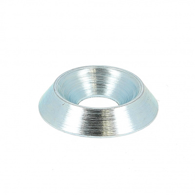 Solid Countersunk Washer, White Zinc Steel, NFE 27619