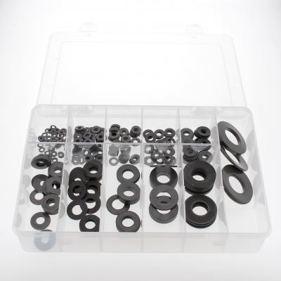 Pack of Assorted Plate Washers, Black Steel, DIN 2093