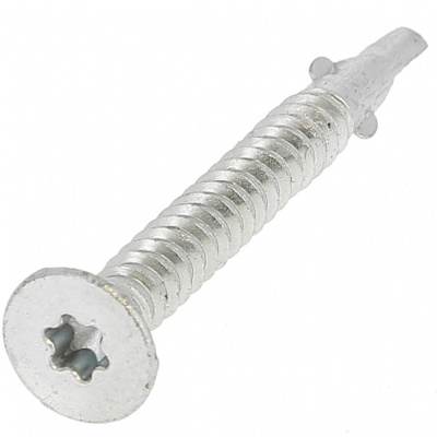 AUTOPERCEUSE BI-METAL TF TORX A AILETTES 5.5X50 INOX A2/ACIER Z.BLANC