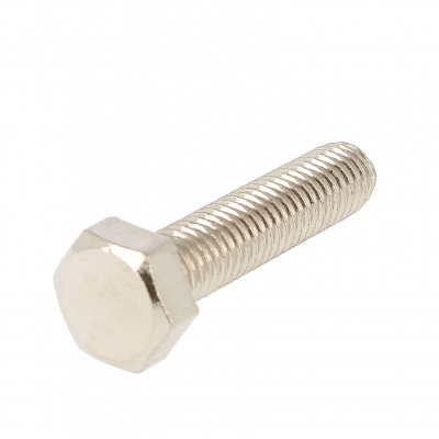 Hex Head, Nickel-Plated Brass, Fully Threaded, DIN 933