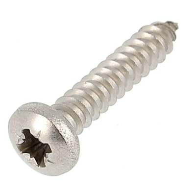 Large Round Button Head, Pozidriv Recess Sheet Metal Screw, A2 Stainless Steel, DIN 7981