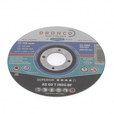 DISQUE A TRONCONNER PLAT 115X1.0X22.2 AS60T INOX 1111-240.100