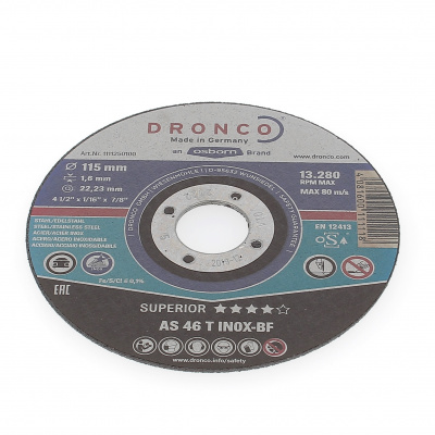 DISQUE A TRONCONNER PLAT 115X1.6X22.2 AS46 T INOX 1111-250.100