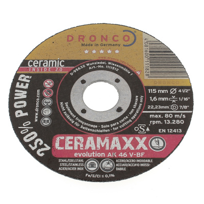 DISQUE A TRONCONNER PLAT 115X1.6X22.2 AK46V CERAMAXX 1111-512.100