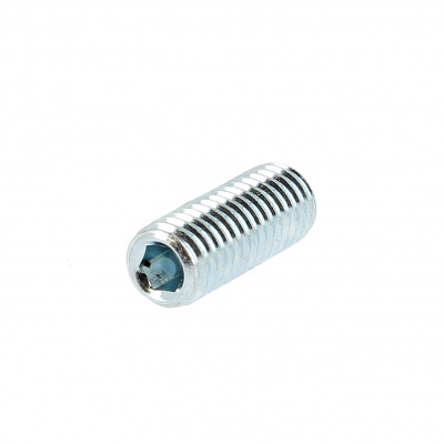 Hex Socket Headless, Cup Point, White Zinc 14.9 Steel, DIN 916