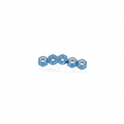 Blister pack of 5 Nuts, Nylstop Dural 2030 OA, Blue