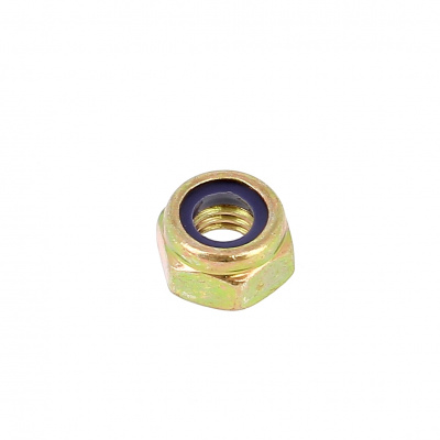 Nylstop Nut, Yellow Zinc Steel, DIN 985