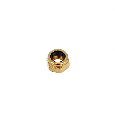 Nylstop Nut, Brass, DIN 985